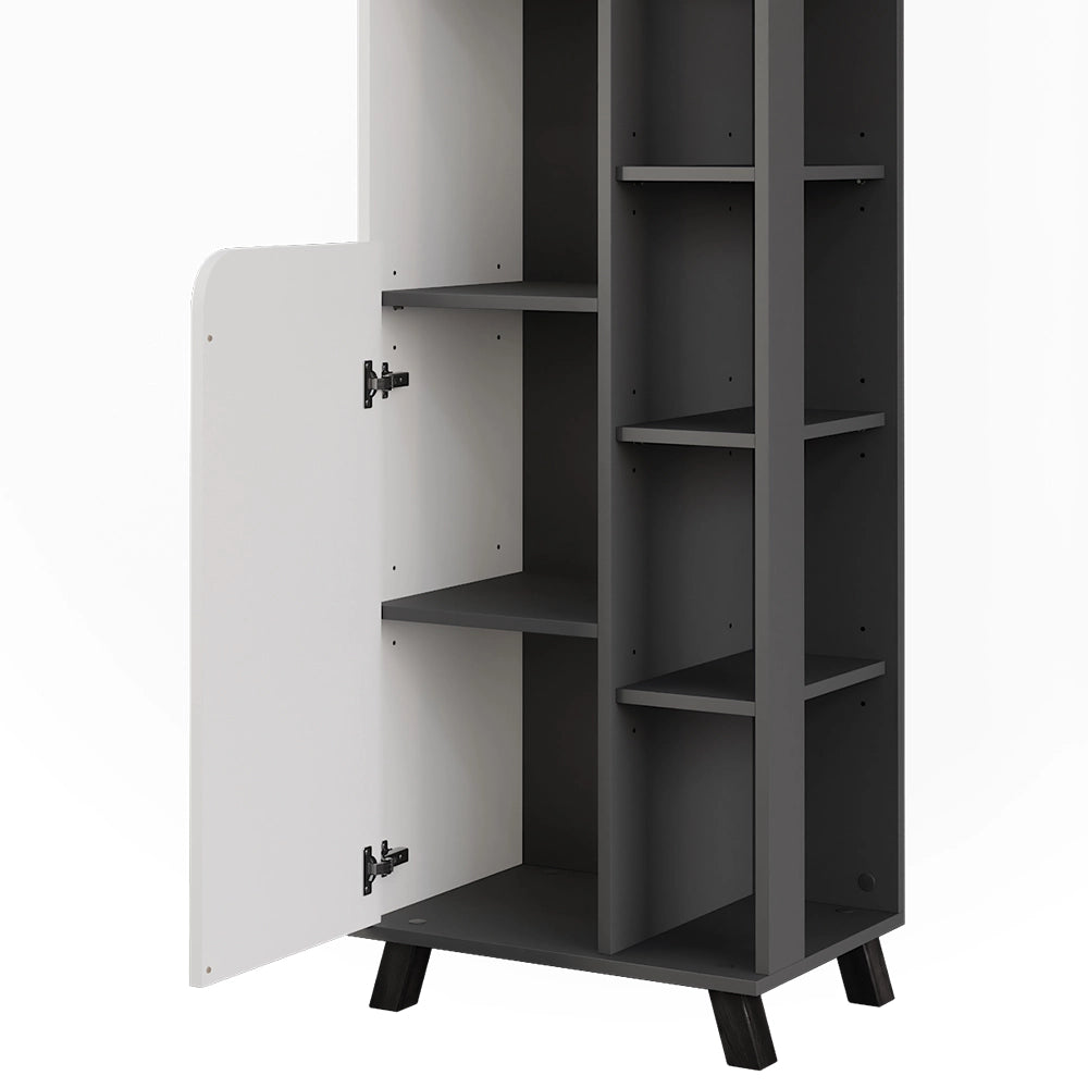 Vicco Mobile alto Antracite/bianco 50 x 175 cm con 2 porte