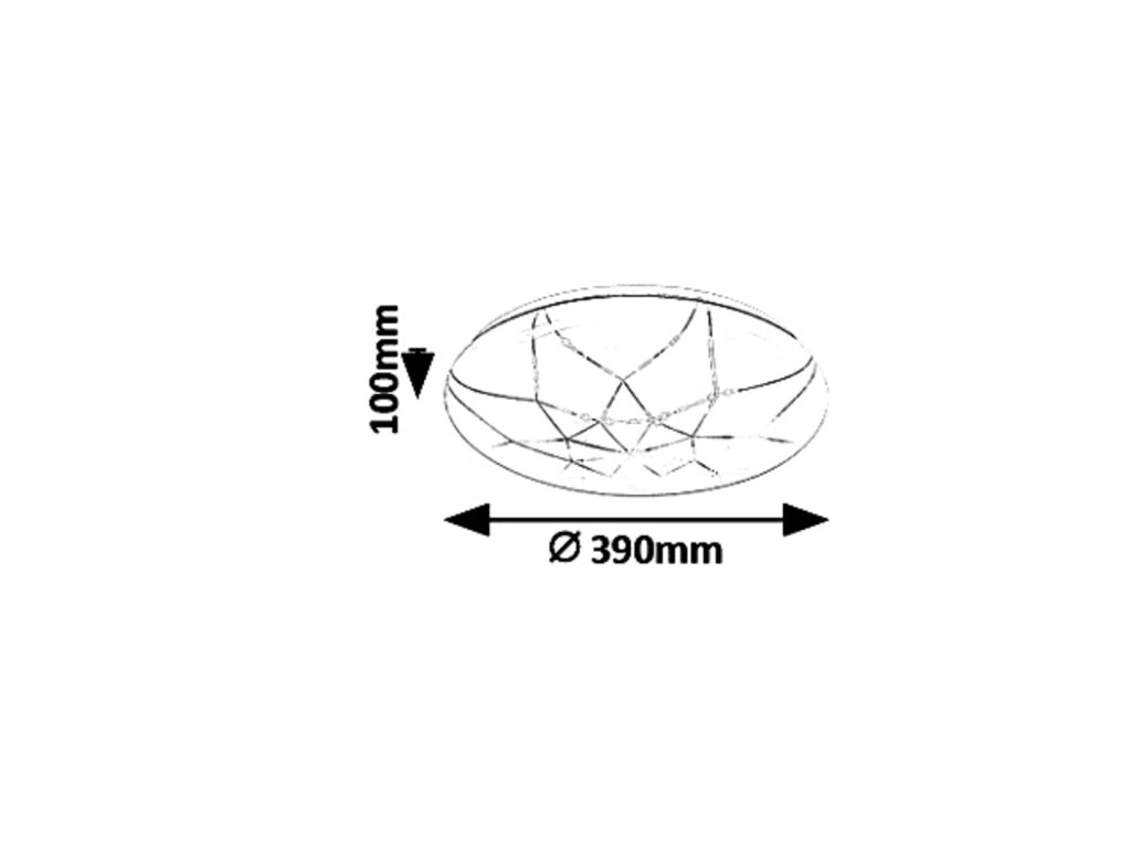 Plafoniera LED dimmerabile WiFi 39cm 24W Rabalux Damien