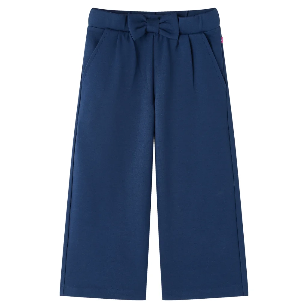 Pantaloni per Bambini a Gamba Larga Blu Marino 140