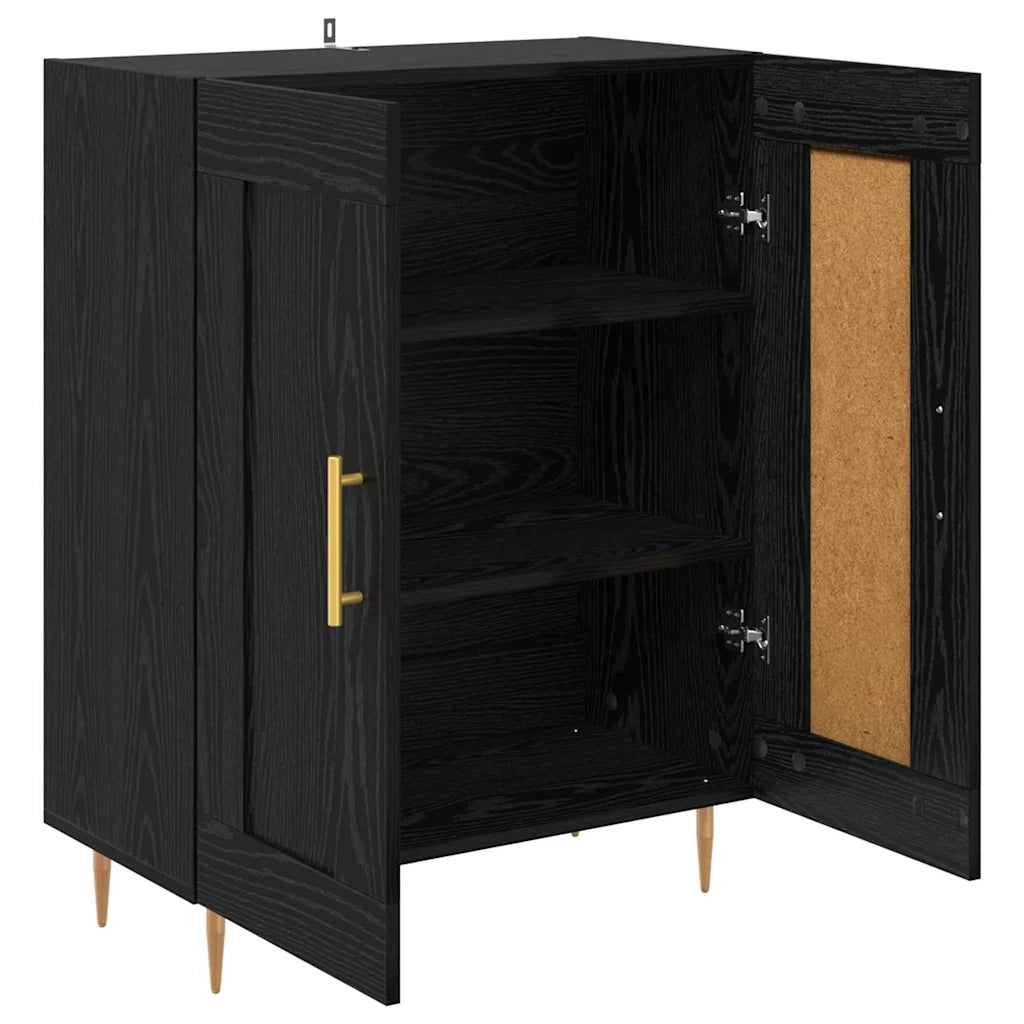 Credenza-Buffet-Armadio da cucina Rovere Nero 69,5 x 34 x 90 cm 210523