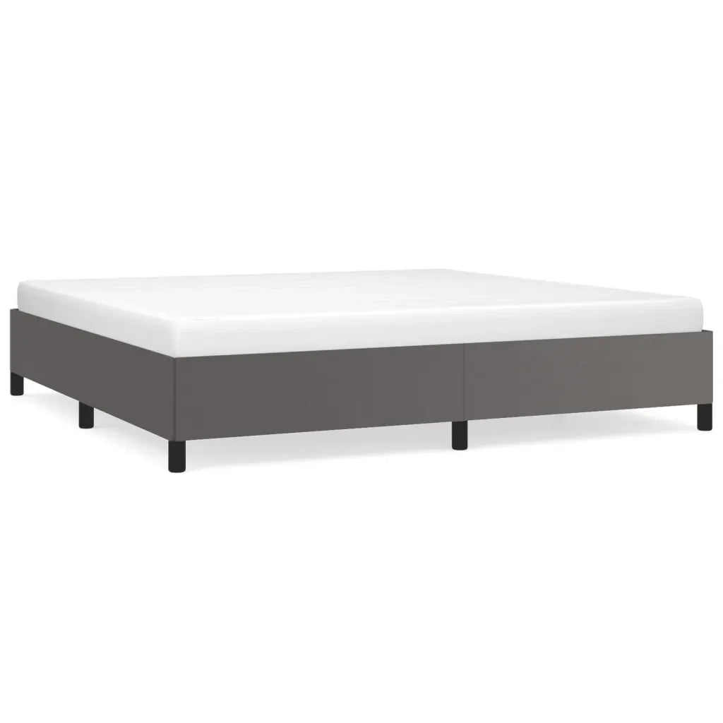 Giroletto-Struttura Letto Grigio 200x200 cm in Similpelle 603882
