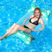 Letto gonfiabile 4-in-1 - Matrimoniale gonfiabile - Hangmat per piscina - 140 x 70 cm - Ripiegabile - Adatto per adulti/bambini