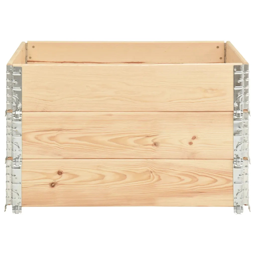 Fioriere | Cassetta per fiori | Vaso Rialzate 3 pz 100x100 cm in Legno Massello di Pino