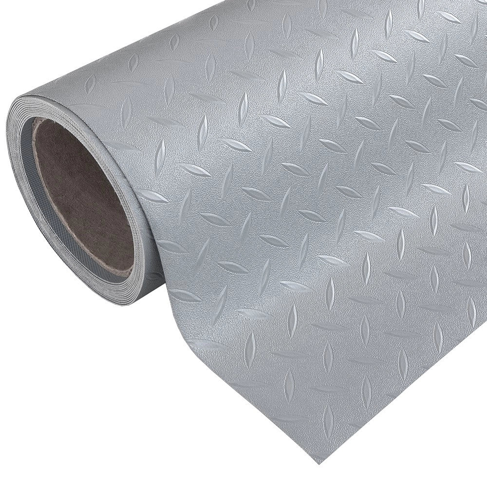 Rotolo Passatoia Copri Pavimento Gomma Pvc Ruvida Antiscivolo Tappeto Lamiera Isolante Grigia 100x750 cm