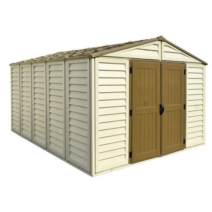 Casetta Box da Giardino 325x319x233 cm in PVC Avorio/Marrone