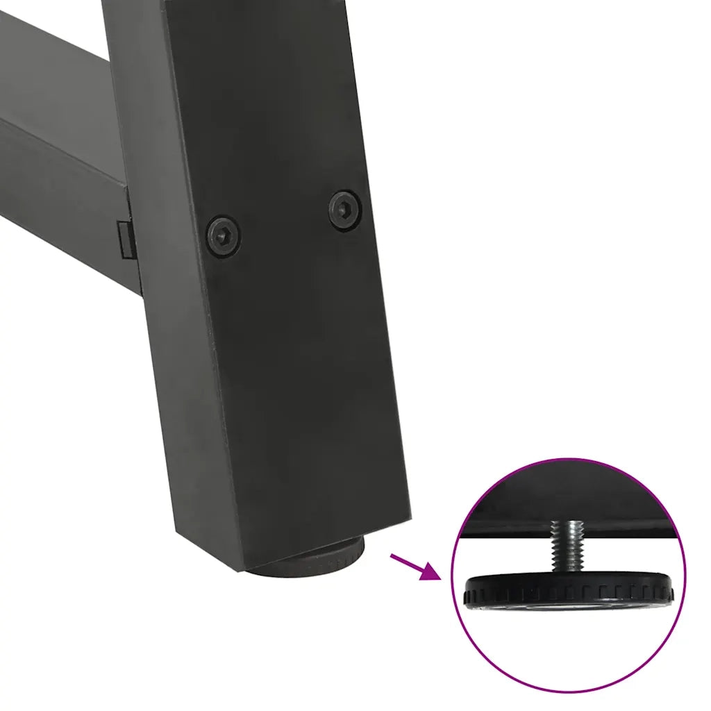 vidaXL Gambe per tavolo da pranzo a forma di A 2 pz Antracite 90x(72-73) cm Acciaio