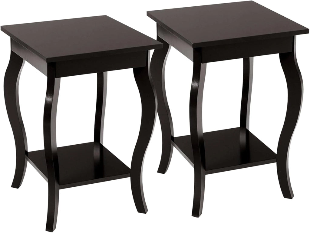 Set di 2 Comodini Camera da Letto, Comodini Piccoli in Legno, Tavolino Lato Moderno per Soggiorno, Marrone, 40 x 40 x 60 cm (L x P x A) (Marrone x 2)