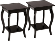 Set di 2 Comodini Camera da Letto, Comodini Piccoli in Legno, Tavolino Lato Moderno per Soggiorno, Marrone, 40 x 40 x 60 cm (L x P x A) (Marrone x 2)
