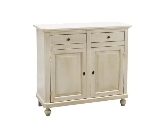 Madia credenza in legno shabby chic 2 ante avorio patinato 104x43x98 - Mobili 2G