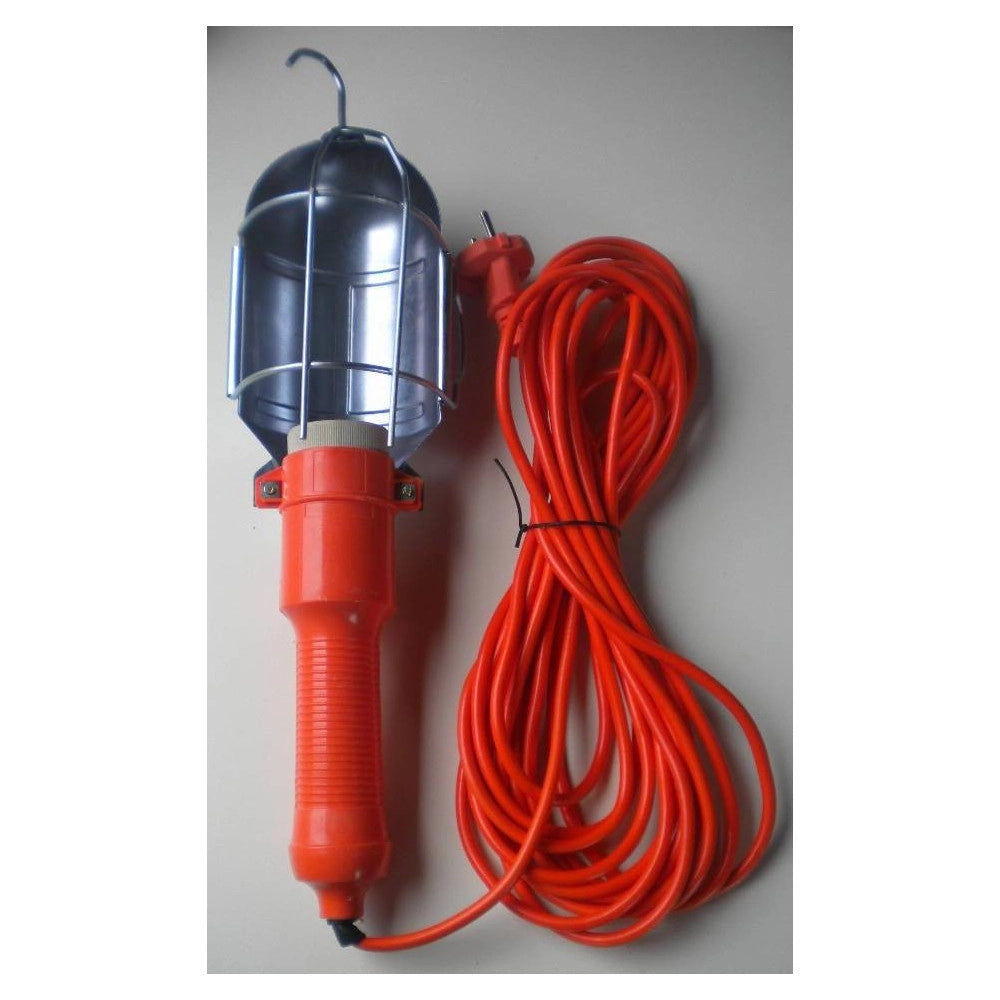 Trade Shop - Lampada Portatile Con 10 Mt Di Cavo Gancio Lavoro Viaggio Auto Camper Roulotte -