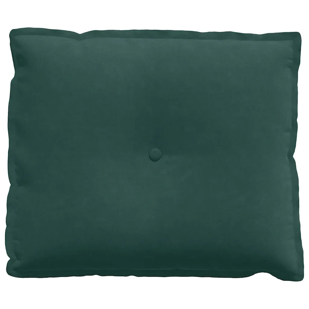 Cuscino per Schiena Verde Scuro 60 x 50 cm Tessuto in Cords 42014677