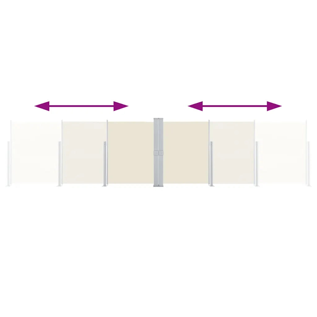 Tenda Laterale retrattile-Tenda parasole per balcone Crema 140x1000 cm