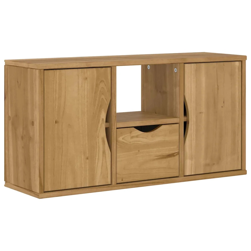 Mobile Porta TV con Cassetto ODDA 79x24x40 cm in Legno di Pino