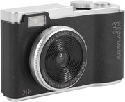 Camera Digitale 4K HD con Zoom 16x, CCD Vintage, Schermo 2.4", Compatta per Principianti e Selfie, Inclusa Carta di Memoria da 64GB
