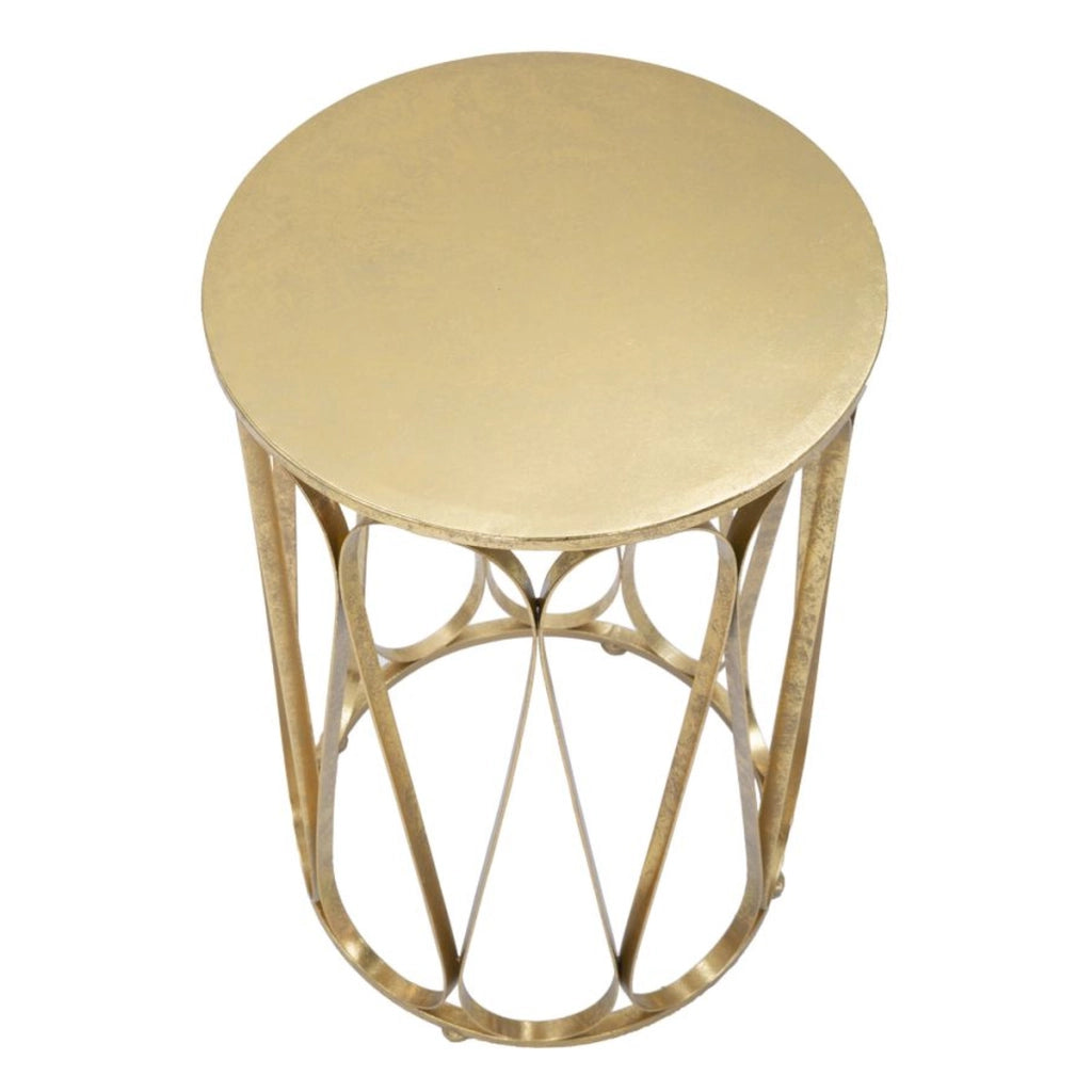 Tavolino VKH520, Oro, Metallo, 37x37x58 cm