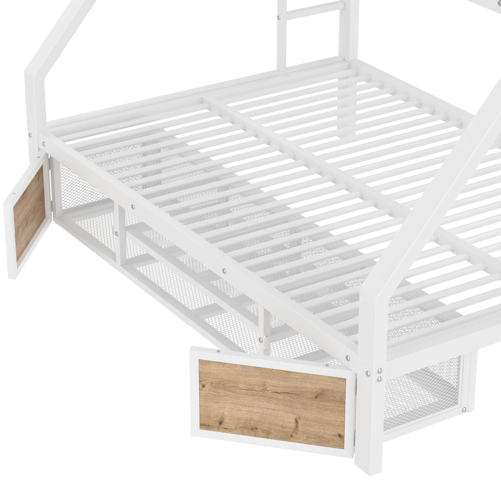 Letto a castello per bambini 90x200/140x200 cm con scarpiera