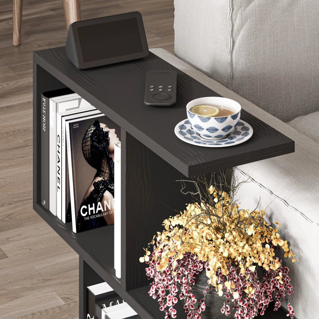 Tavolino da caffè in legno "Homemania" - 60 x 20 x 60 cm - Legno nero