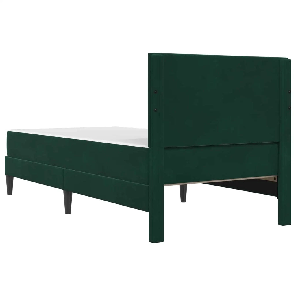 Struttura letto con materasso Verde Scuro 100 x 200 cm Velluto 3415032