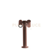 GES1112- PALETTO IN ALLUMINIO 2 LUCI ATTACCO GU10 MARRONE IP65 H.45CM ORIENTABILE