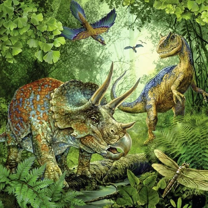 3x49 pezzi Dinosauri