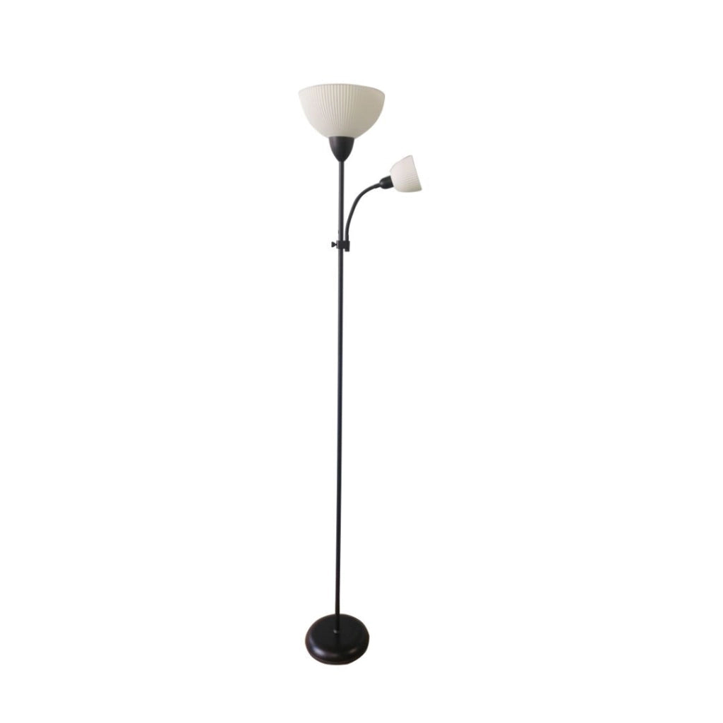 Lampada da terra Action Pro 2 luci nera/bianca Rabalux