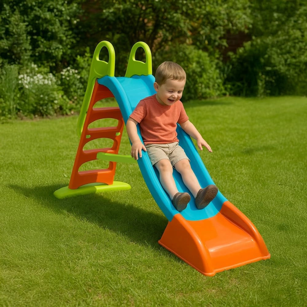 Scivolo per bambini 5 gradini con innesto acqua. Scivolo da giardino per bambini super resistente. Scivolo per bambini d