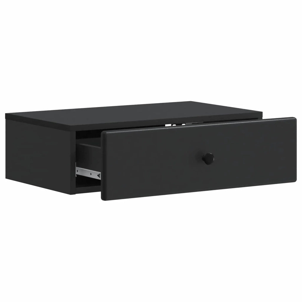 Tavolino da Parete Laterale Nero 59 x 34,5 x 17 cm
