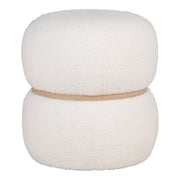 Pouf Milford, Bianco, Poliestere, 38x38x41 cm