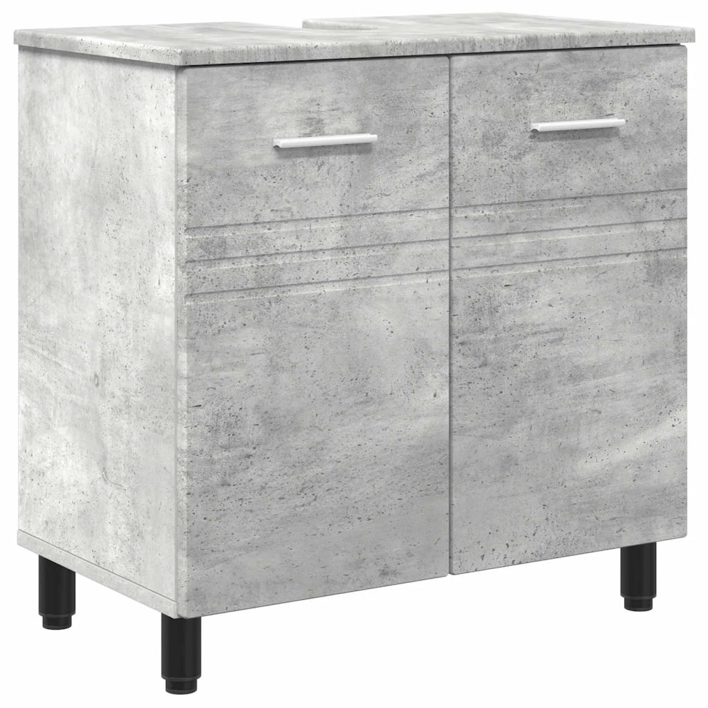 Mobiletto da bagno Grigio Cemento 60 x 35 x 60 cm