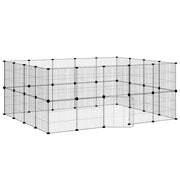 Gabbia per Animali 36 Pannelli con Porta Nera 35x35 cm Acciaio CFW5904175