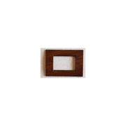 Trade Shop - Placchette Placche In Abs Per Serie Matix Bticino Compatibile 3 4 6 Moduli Color - Radica Di Noce -4 Fori     -