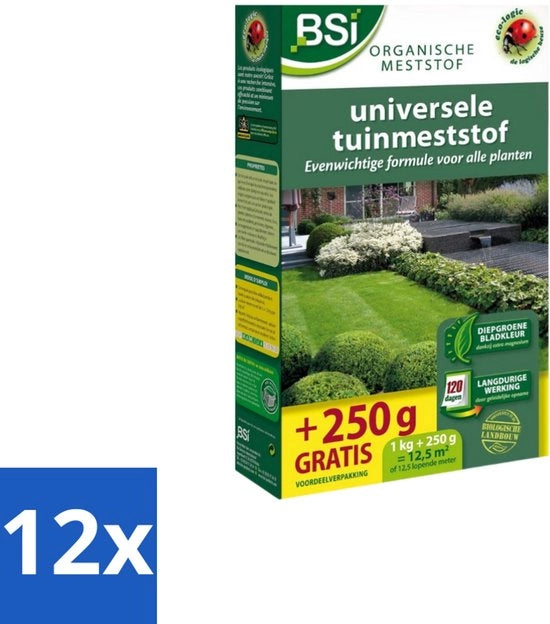 Mest universale per piante - crescita equilibrata e sviluppo forte - 1,25 kg (12,5 m²) - confezione economica - 12 pezzi