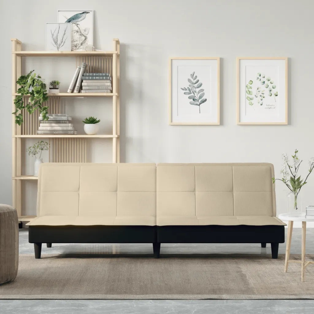 Divano letto | Sof¨¤ letto | Letto singolo Crema in Tessuto