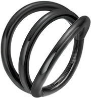 Anello per Piercing Opklapbaar con Septum - Doppio Anello - Piercing per Osso - Acciaio Inossidabile 316 - Diametro 8 mm - Perforazione