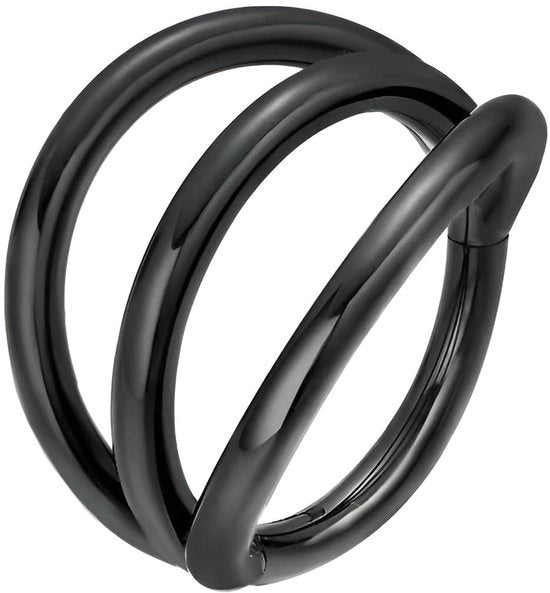 Anello per Piercing Opklapbaar con Septum - Doppio Anello - Piercing per Osso - Acciaio Inossidabile 316 - Diametro 8 mm - Perforazione