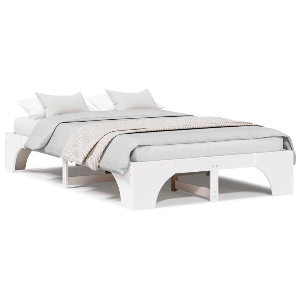Rete Letto Bianca Legno Massello 120 x 190 cm Rete Letto