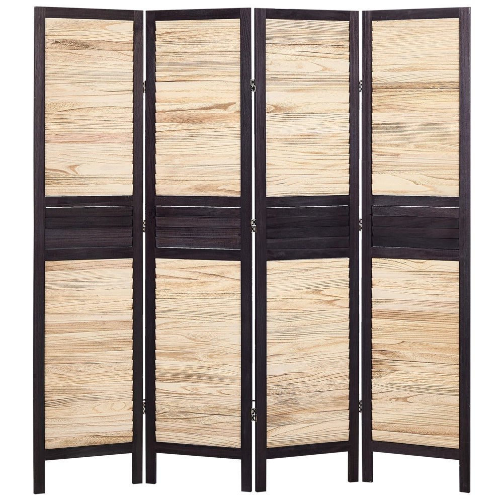 Divisorio per ambienti in legno chiaro e compensato di legno di Paulownia marrone 4 pannelli pieghevoli schermo decorativo divisorio Soggiorno Camera da letto Design tradizionale