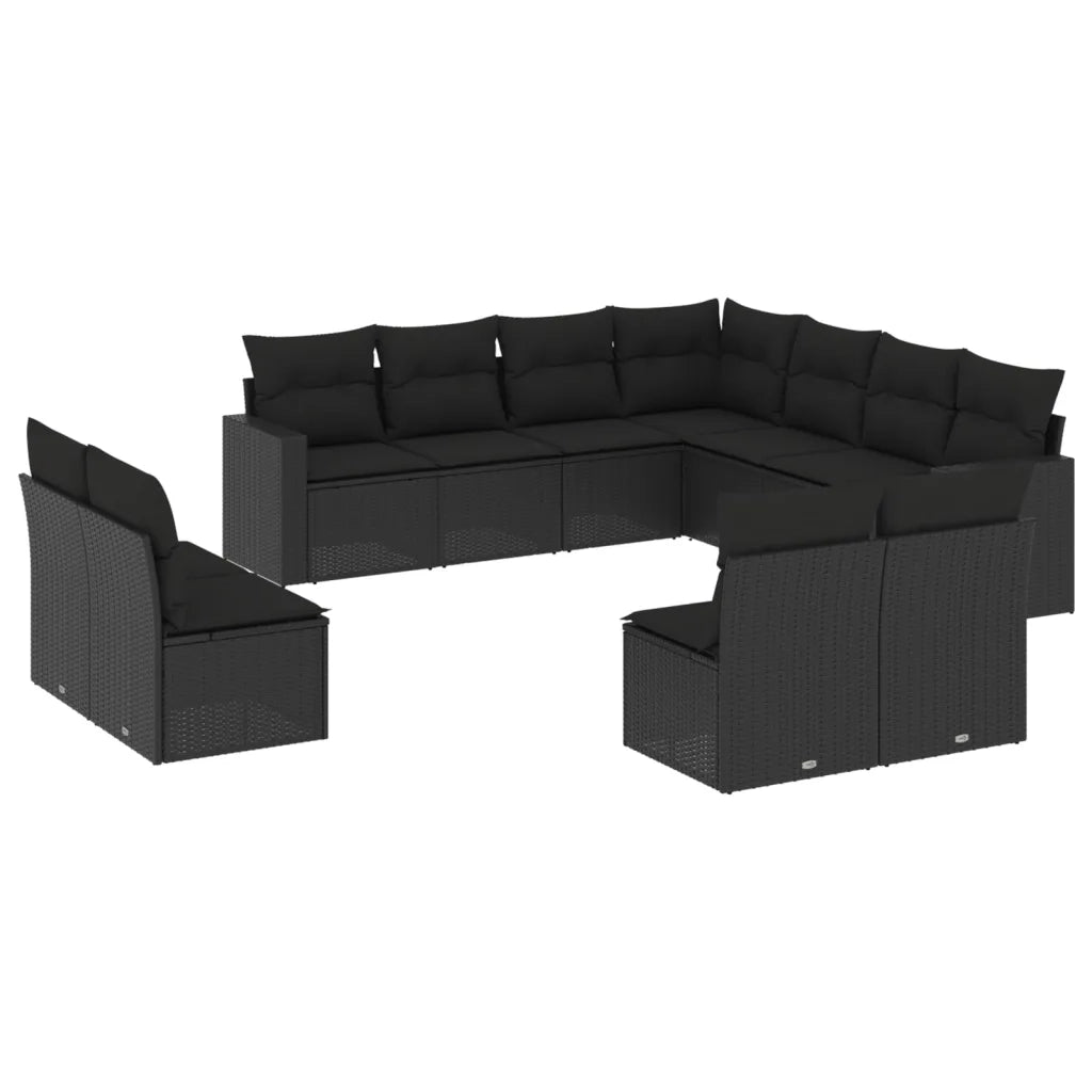 Set Divani da Giardino 11 pz con Cuscini in Polyrattan Nerocod mxl 91853