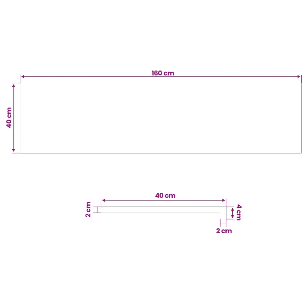 Soglie per finestre 2 pz Marrone Chiaro 160 x 40 x 2 cm 42048206
