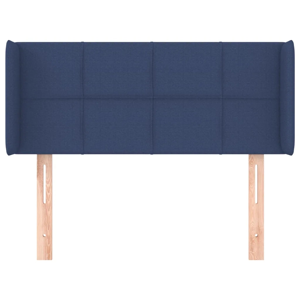 Testiera | Testata ad Orecchio Blu 103x16x78/88cm in Tessuto
