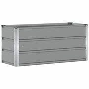 Fioriera | Cassetta per fiori | Vaso Grigio chiaro 100 x 40 x 45 cm Acciaio
