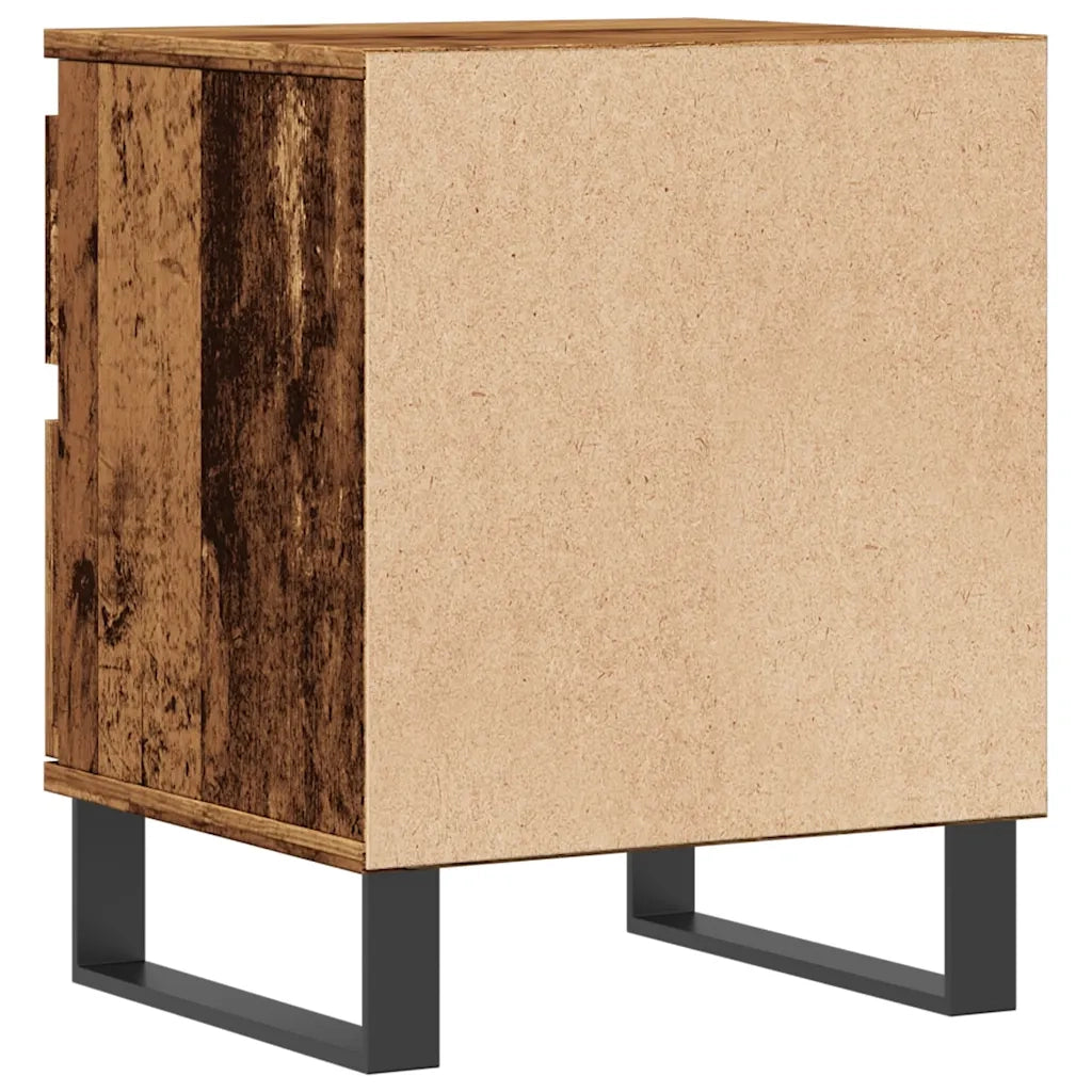 Comodini 2pz-Set di 2 Tavolino da notte Legno Antico 40x35x50 cm in Legno Multistrato 983704