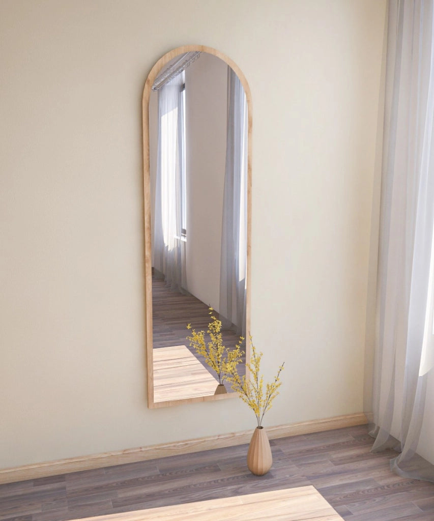 Specchio in legno "Emma" - 50 x 160 cm - Beige