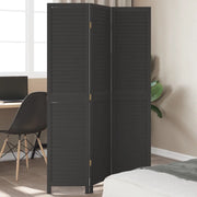 Divisorio Ambienti | Divider per stanze | Paravento 3 Pannelli Nero Legno Massello di Paulownia