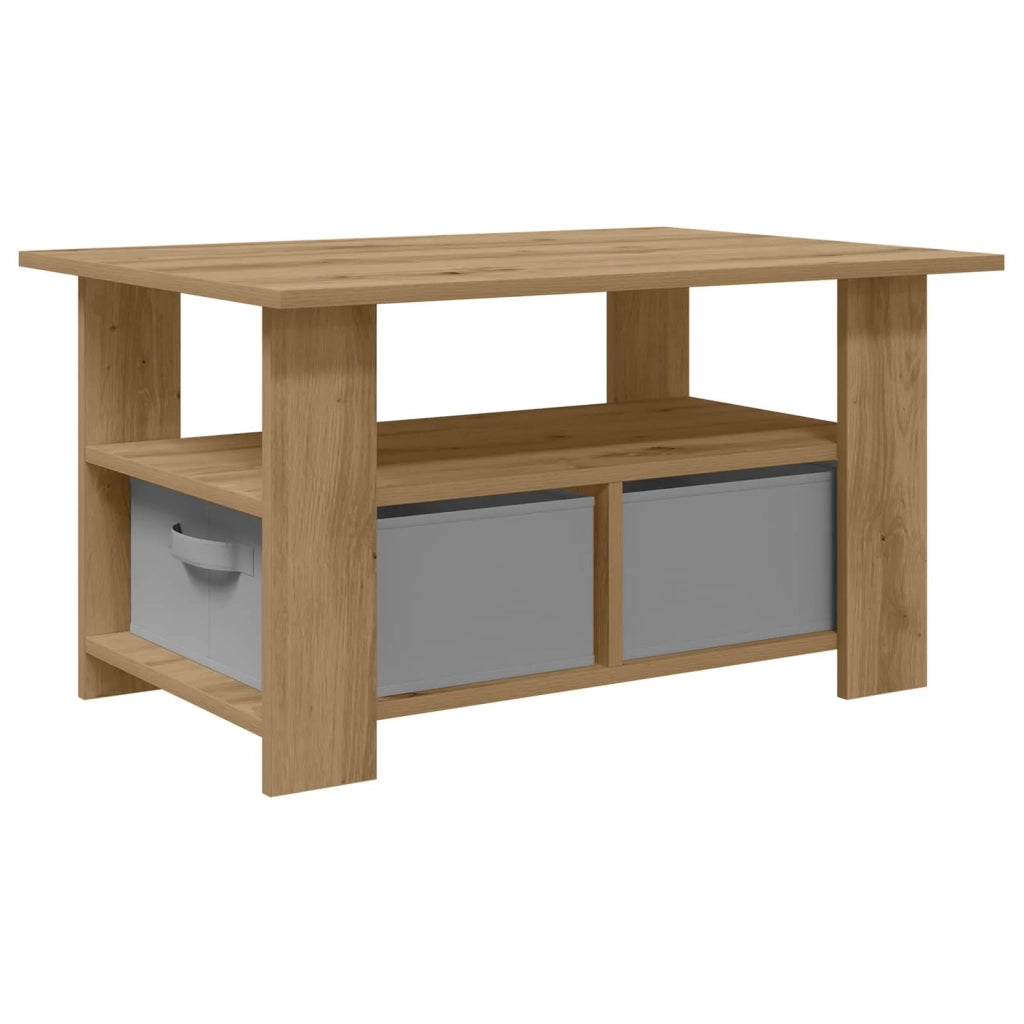 Tavolino da salotto Rovere artigianale 77 x 55 x 42 cm