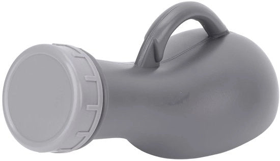 Contenitore per urina con coperchio - Urinoir per uomini - Maniglia - Plastica - Sostenibile - Adatto per anziani e persone a letto