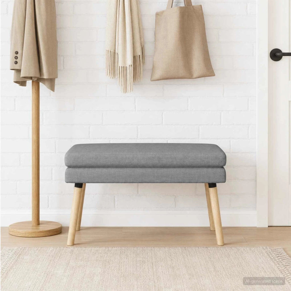Panchina a doppio strato Grigio Chiaro 80 x 40 x 47 cm Tessuto 42038431