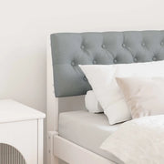Testiera imbottita-Testiera con Cuscini-Testata Grigio chiaro 80 cm Pino massello 409861