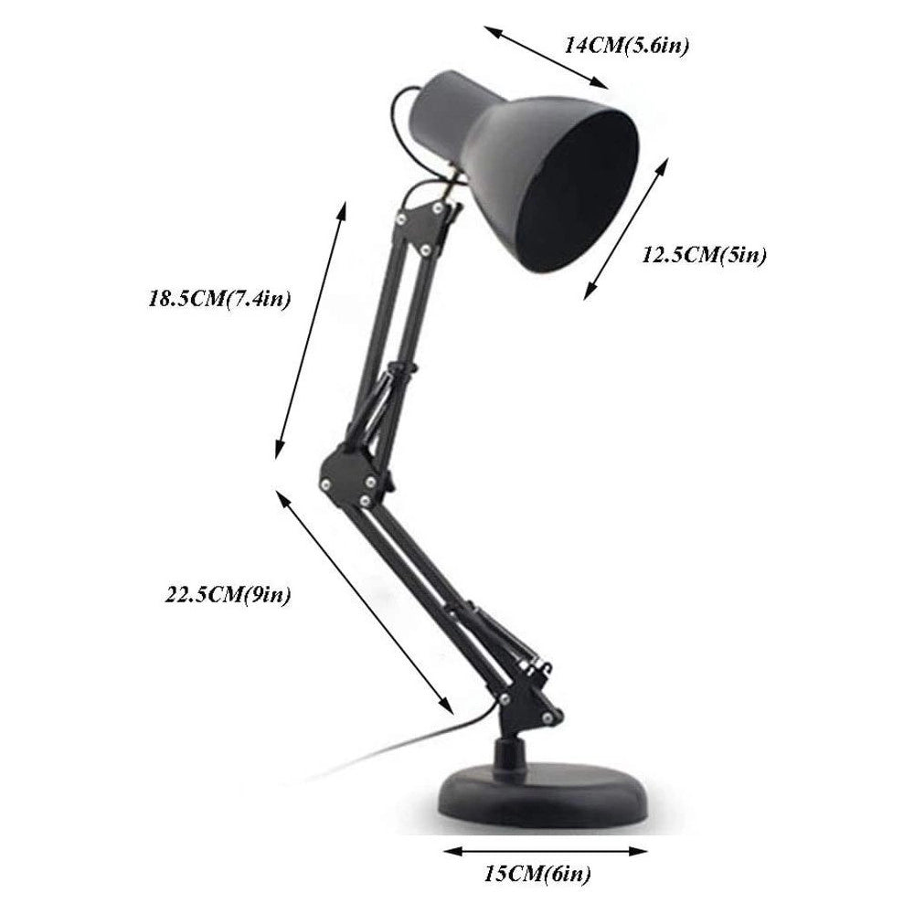 Trade Shop - Lampada Da Tavolo Con Morsetto Orientabile X Estetista Snodabile E27 Colori 60w -
