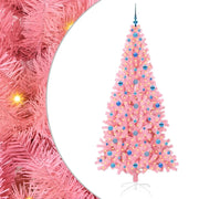 Albero di Natale | Decorazioni natalizie con 300 LED con supporto Rosa 210 cm PVC